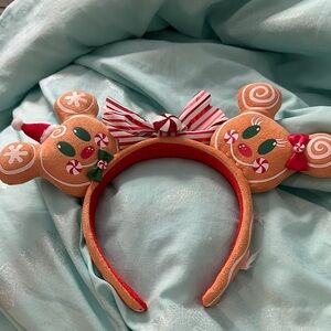 Festive Gingerbread Mouse Ears Headband